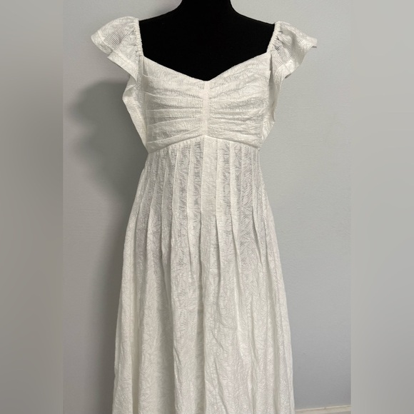 Ramy BrookBria Springtime Burnout Midi white Dress Sz 6 - Picture 7 of 12